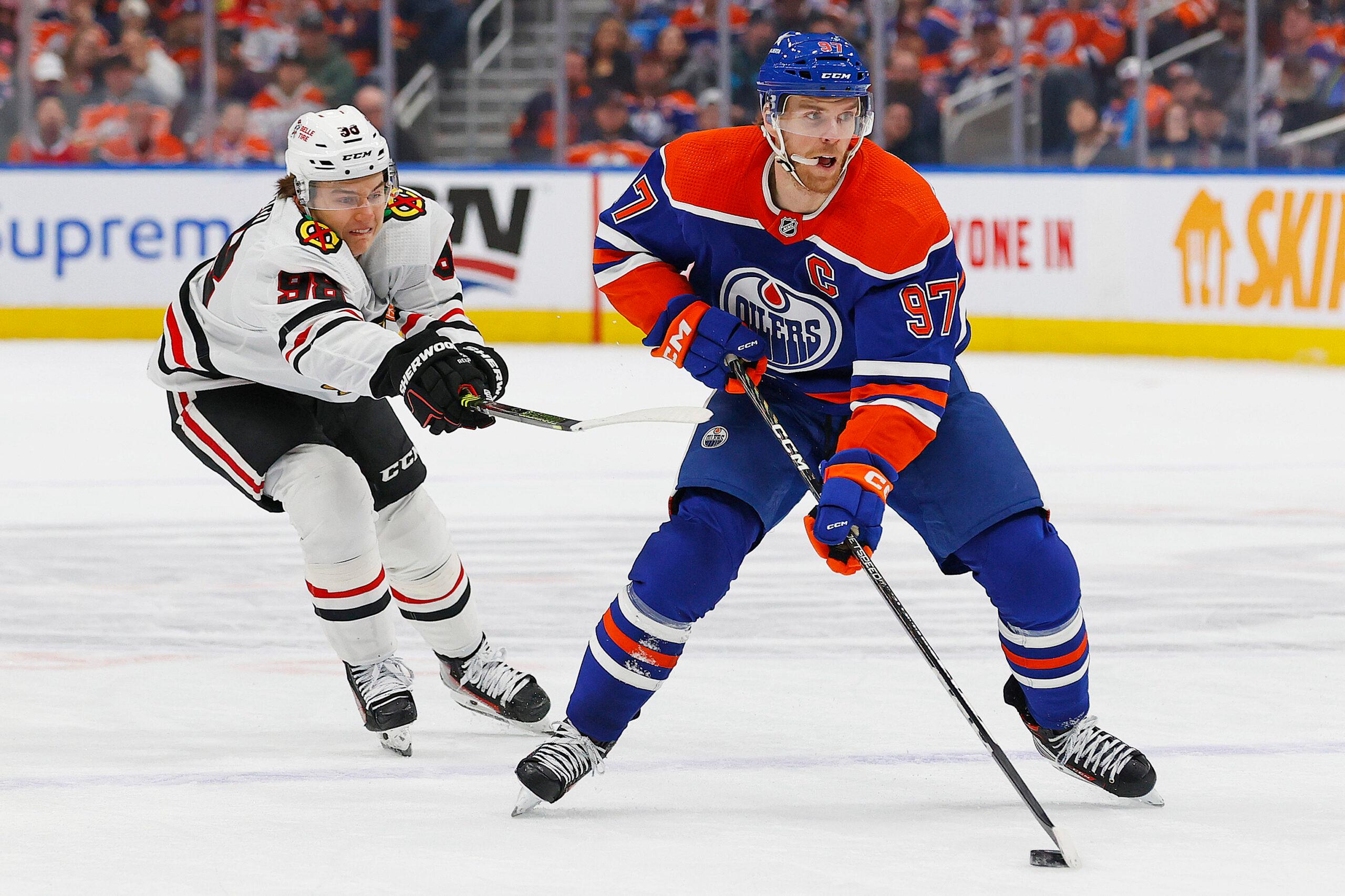 Edmonton Oilers Connor McDavid vs. Chicago Blackhawks Connor Bedard