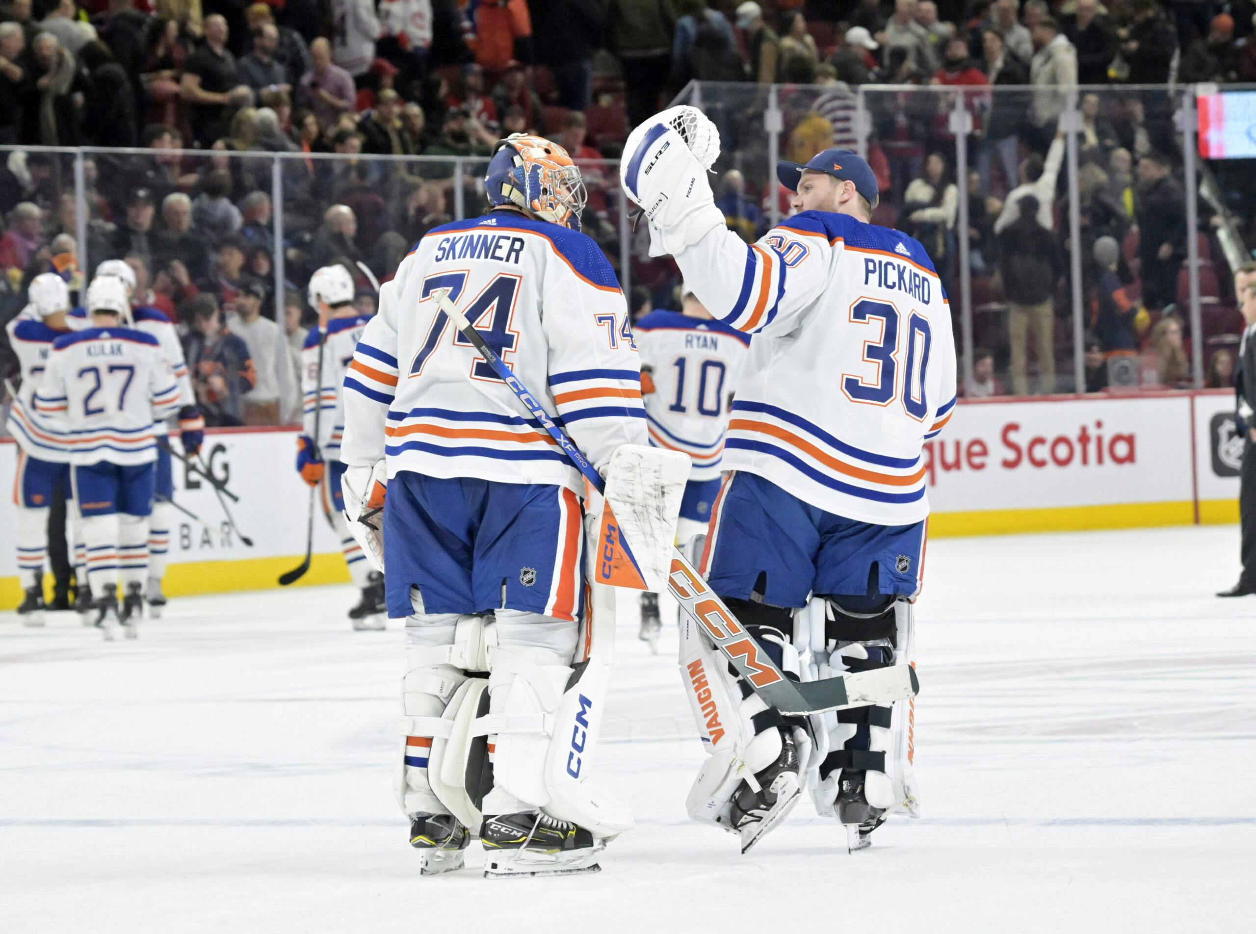 Edmonton Oilers Stuart Skinner Calvin Pickard